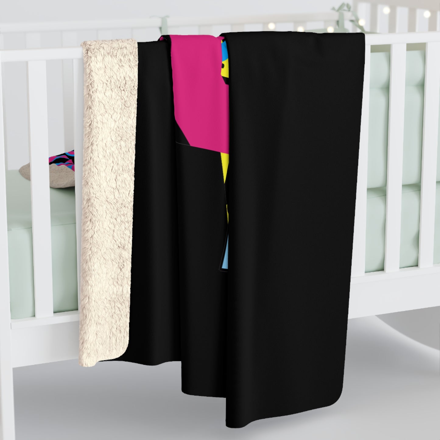 $o Fayetteville Neon Sherpa Fleece Blanket - Cozy & Stylish Home Decor