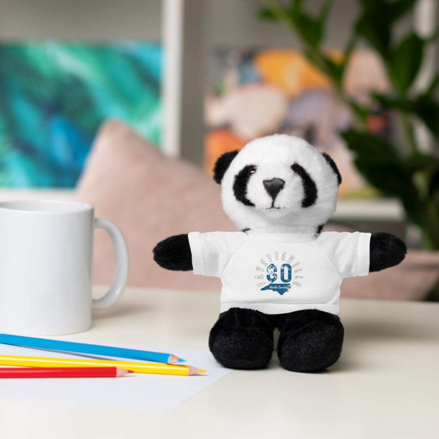 $o Fayetteville Personalized Stuffed Bear with T-Shirt – Perfect Gift for Kids and Celebrations