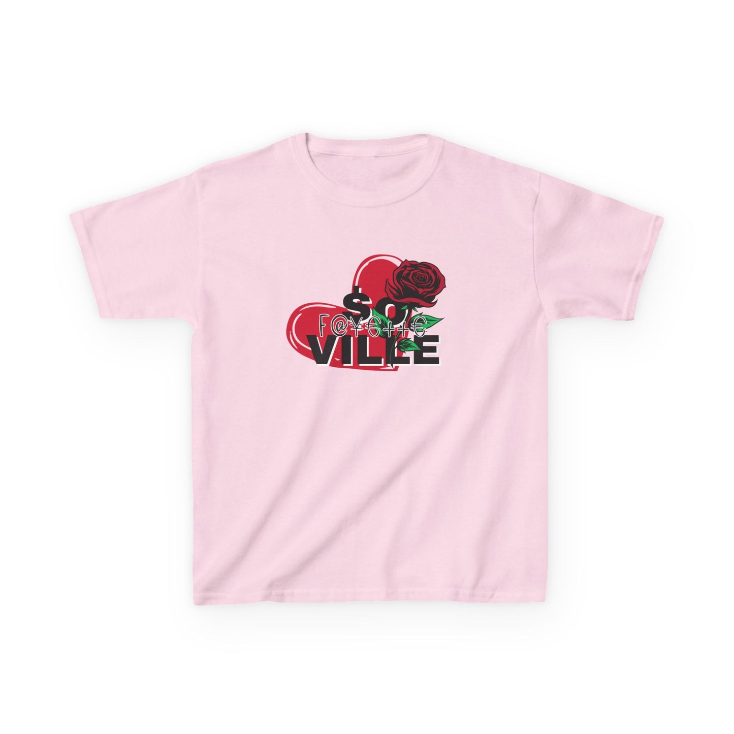 Adorable Kids Heart & Rose Tee - Perfect for Birthdays and Celebrations