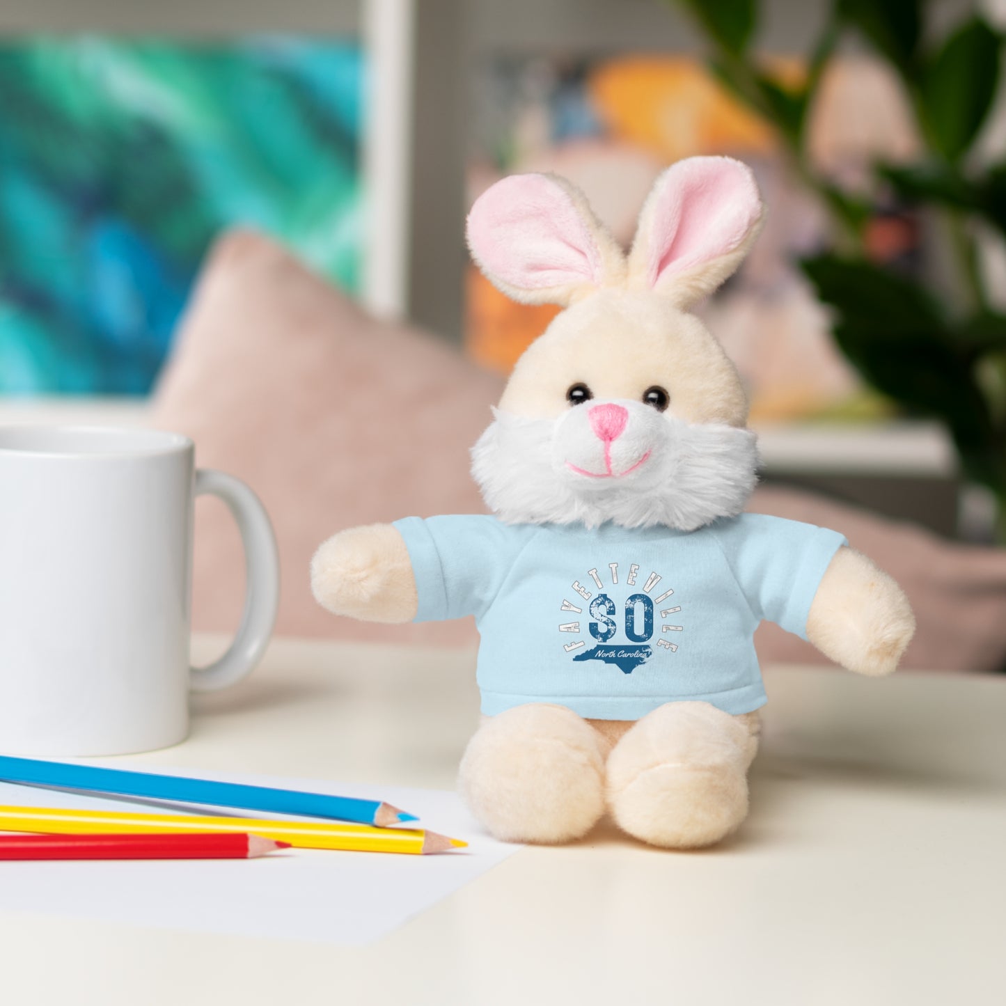 $o Fayetteville Personalized Stuffed Bear with T-Shirt – Perfect Gift for Kids and Celebrations