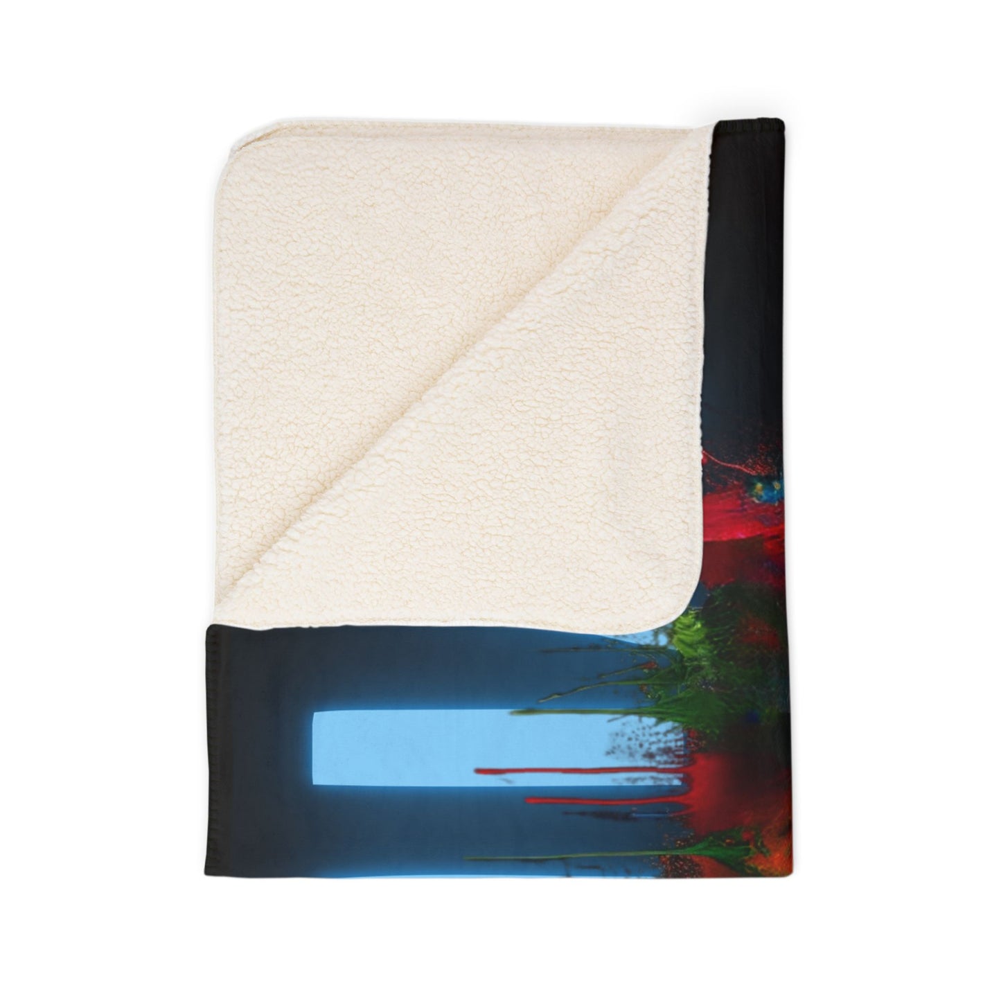 So F@YETTE Ville Fleece Sherpa Blanket - Vibrant Street Art Design for Cozy Home Decor