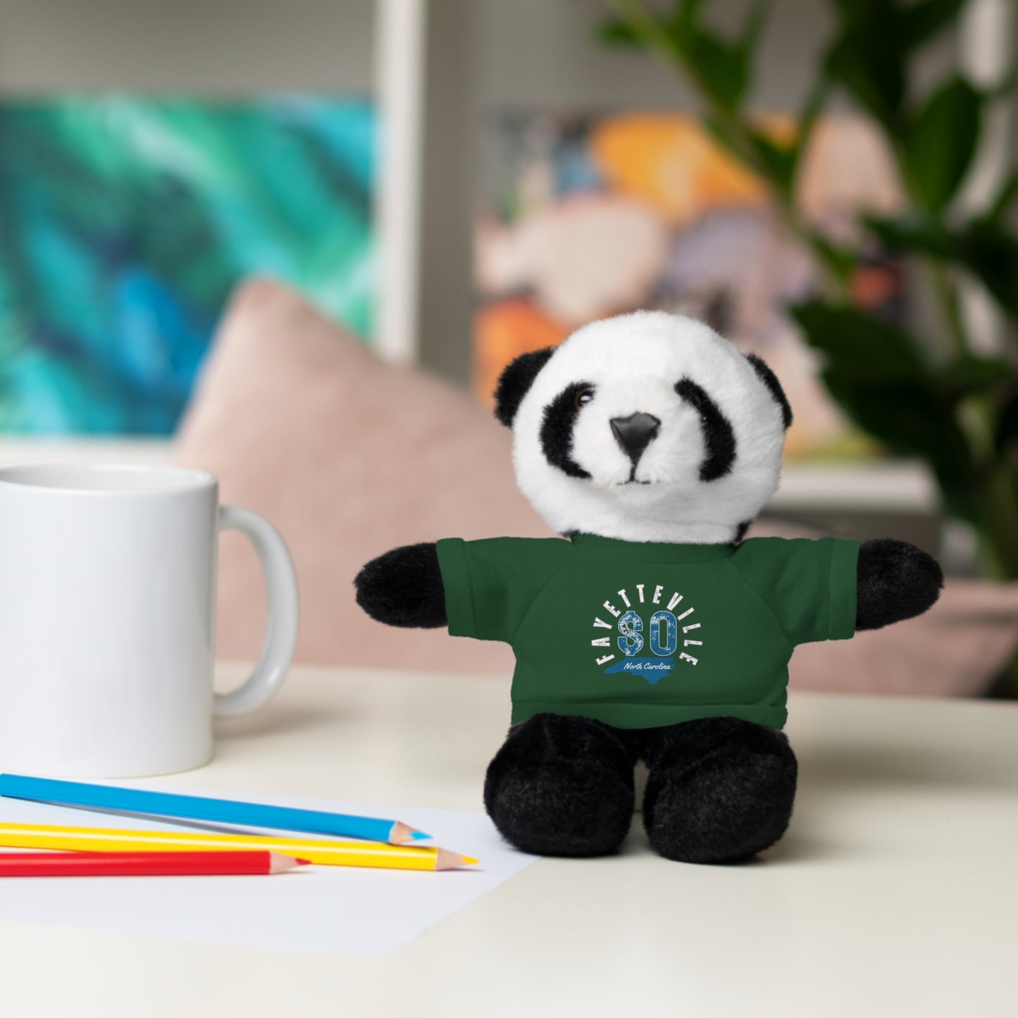 $o Fayetteville Personalized Stuffed Bear with T-Shirt – Perfect Gift for Kids and Celebrations