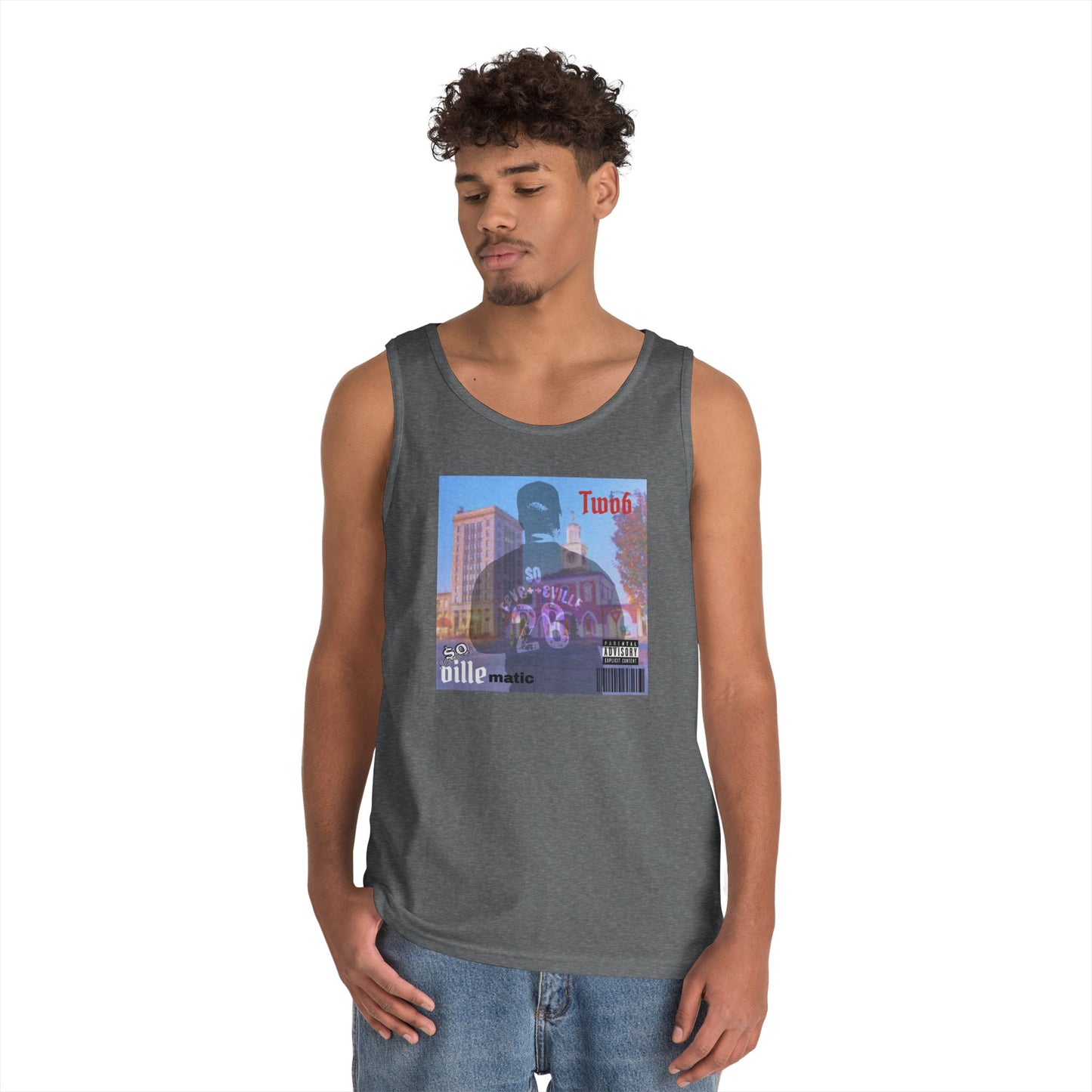 $o F@yetteVILLE Retro Urban Vibe Unisex Heavy Cotton Tank Top - Perfect for Summer Days and Music Festivals
