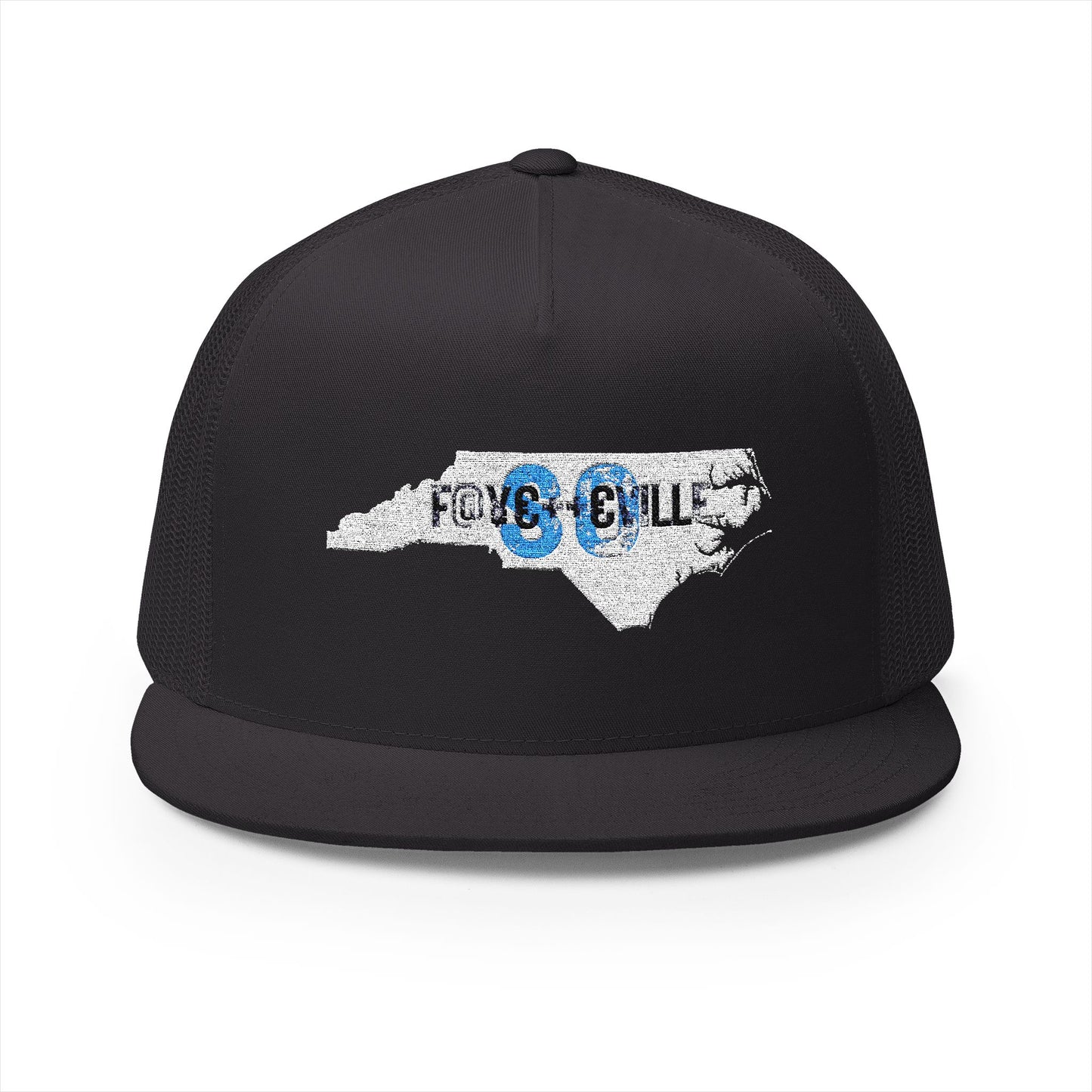 North Carolina Love 5 Panel Trucker Cap - Embroidered Mesh Snapback