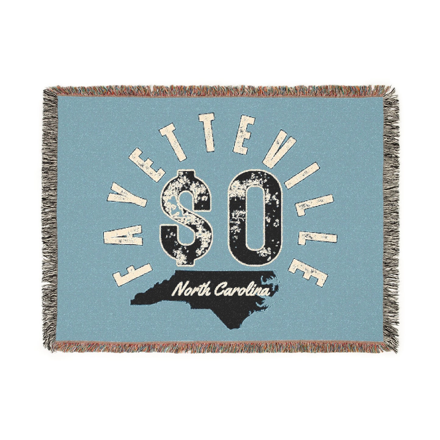 $o Fayetteville North Carolina Woven Blanket - Cozy Home Decor for North Carolinians