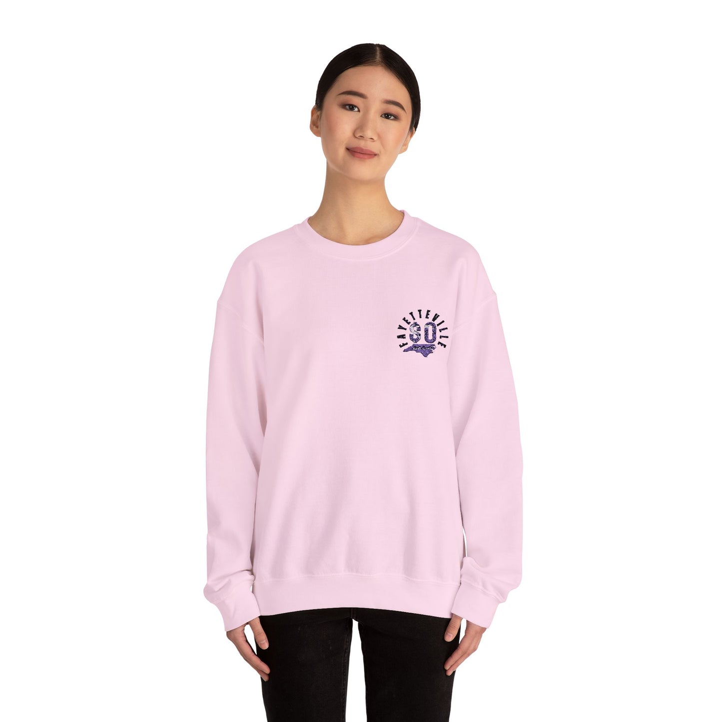 $o F@yetteVILLE Gratitude Crewneck Sweatshirt for Comfort and Style