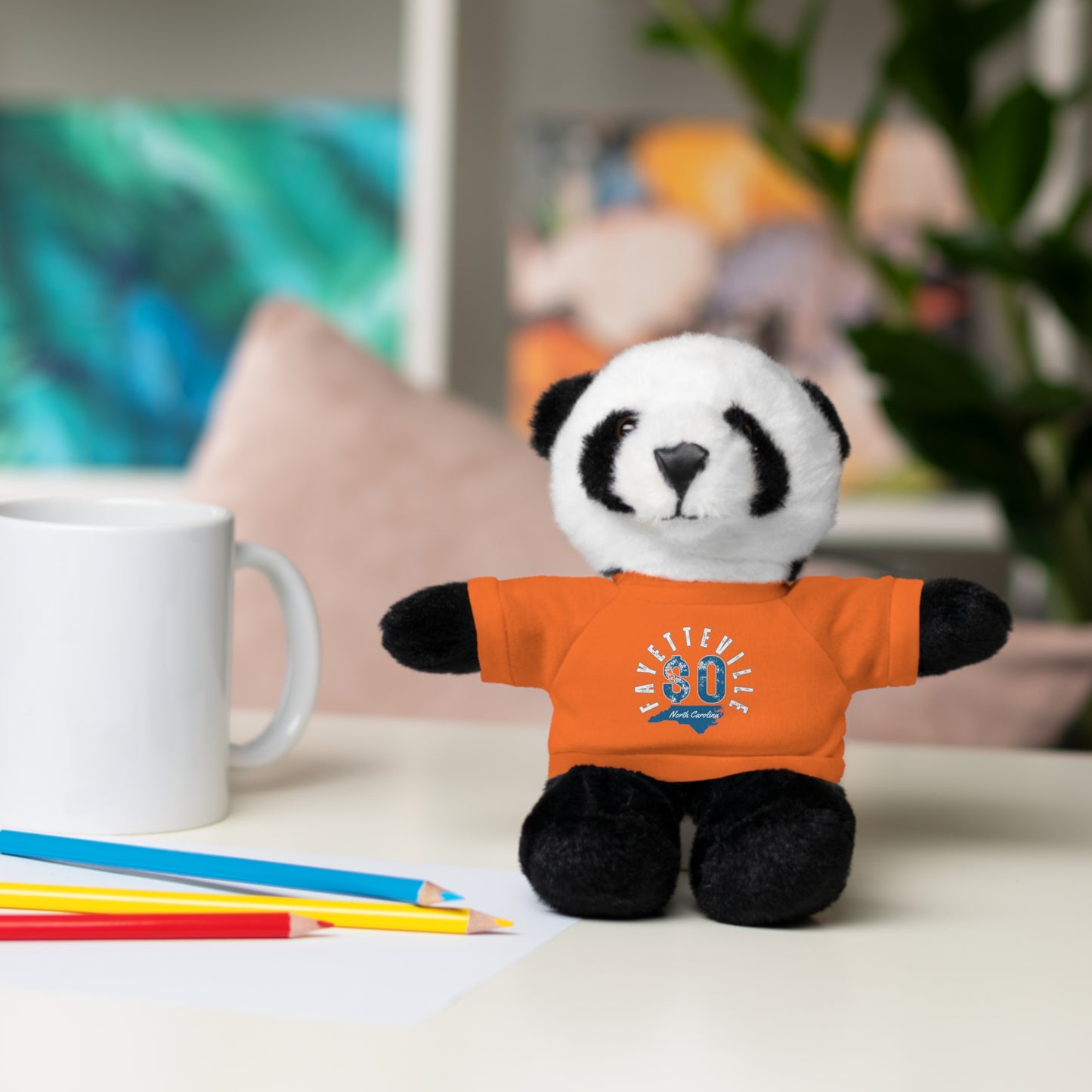 $o Fayetteville Personalized Stuffed Bear with T-Shirt – Perfect Gift for Kids and Celebrations