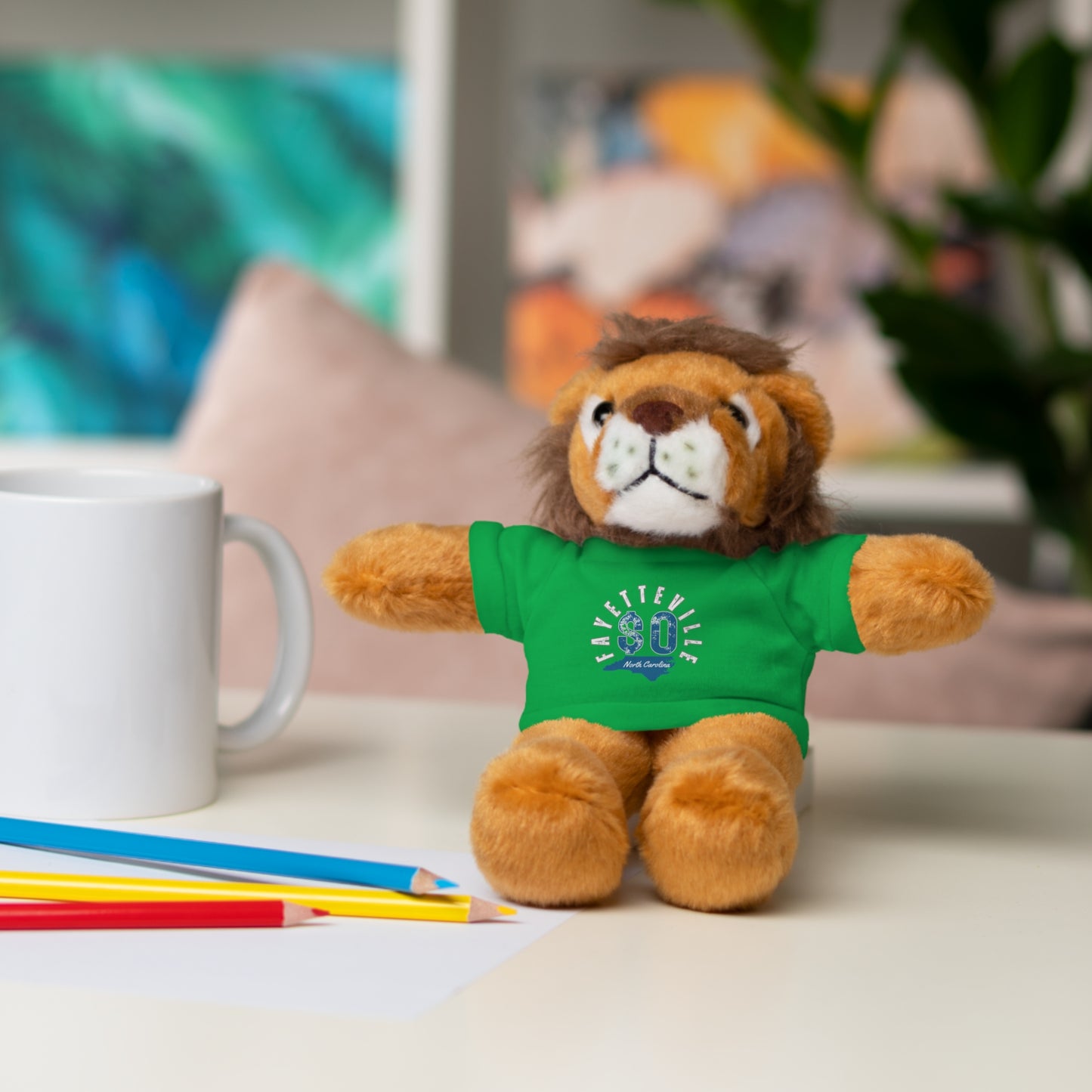 $o Fayetteville Personalized Stuffed Bear with T-Shirt – Perfect Gift for Kids and Celebrations