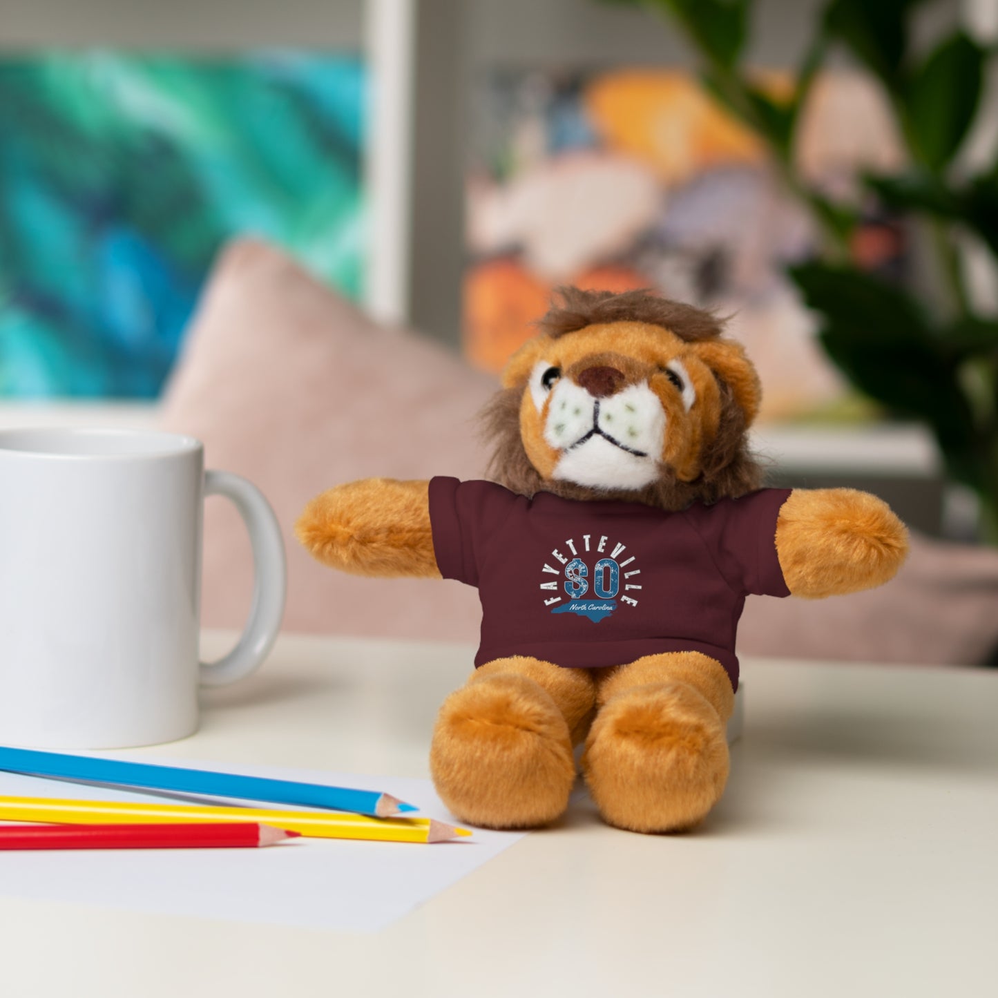 $o Fayetteville Personalized Stuffed Bear with T-Shirt – Perfect Gift for Kids and Celebrations