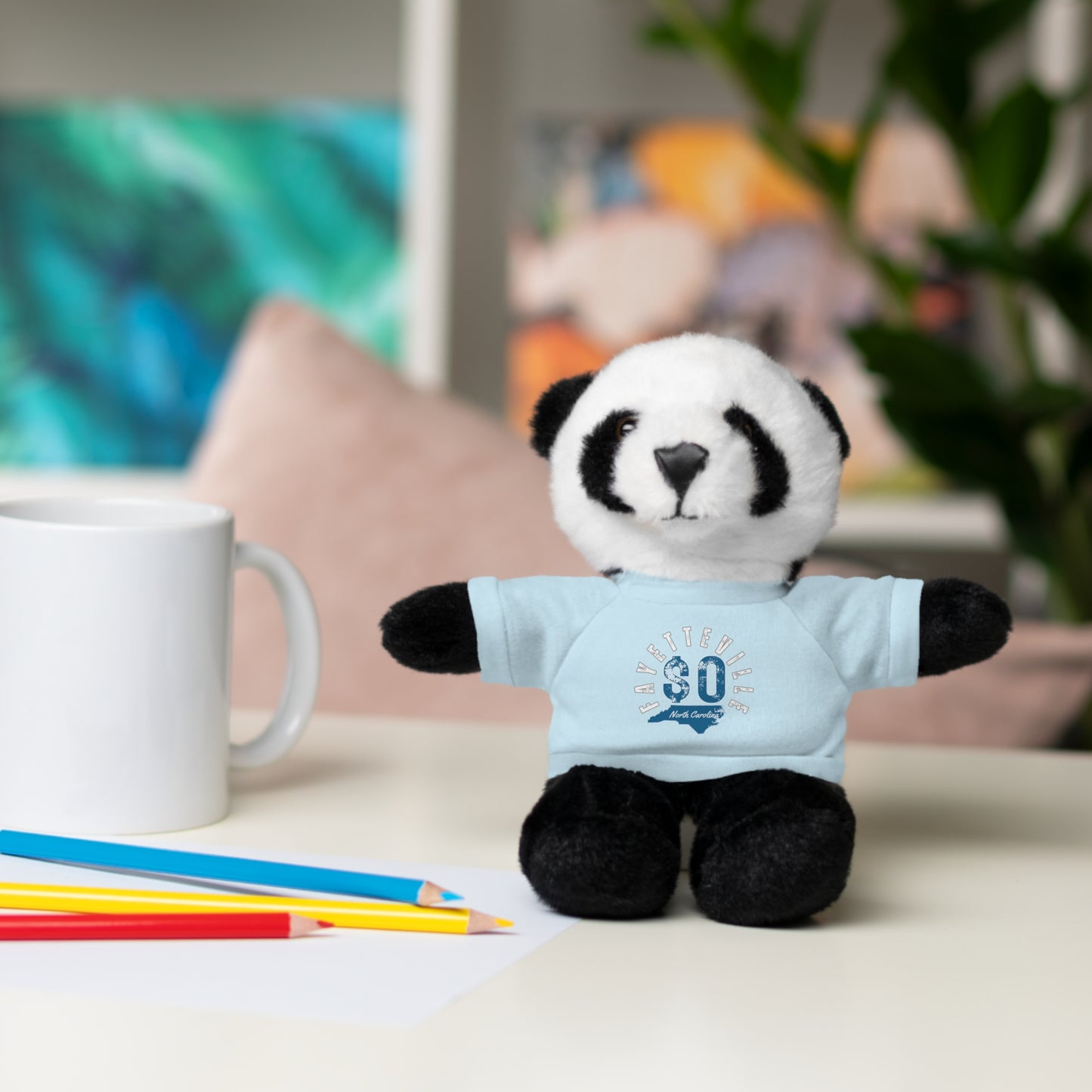 $o Fayetteville Personalized Stuffed Bear with T-Shirt – Perfect Gift for Kids and Celebrations