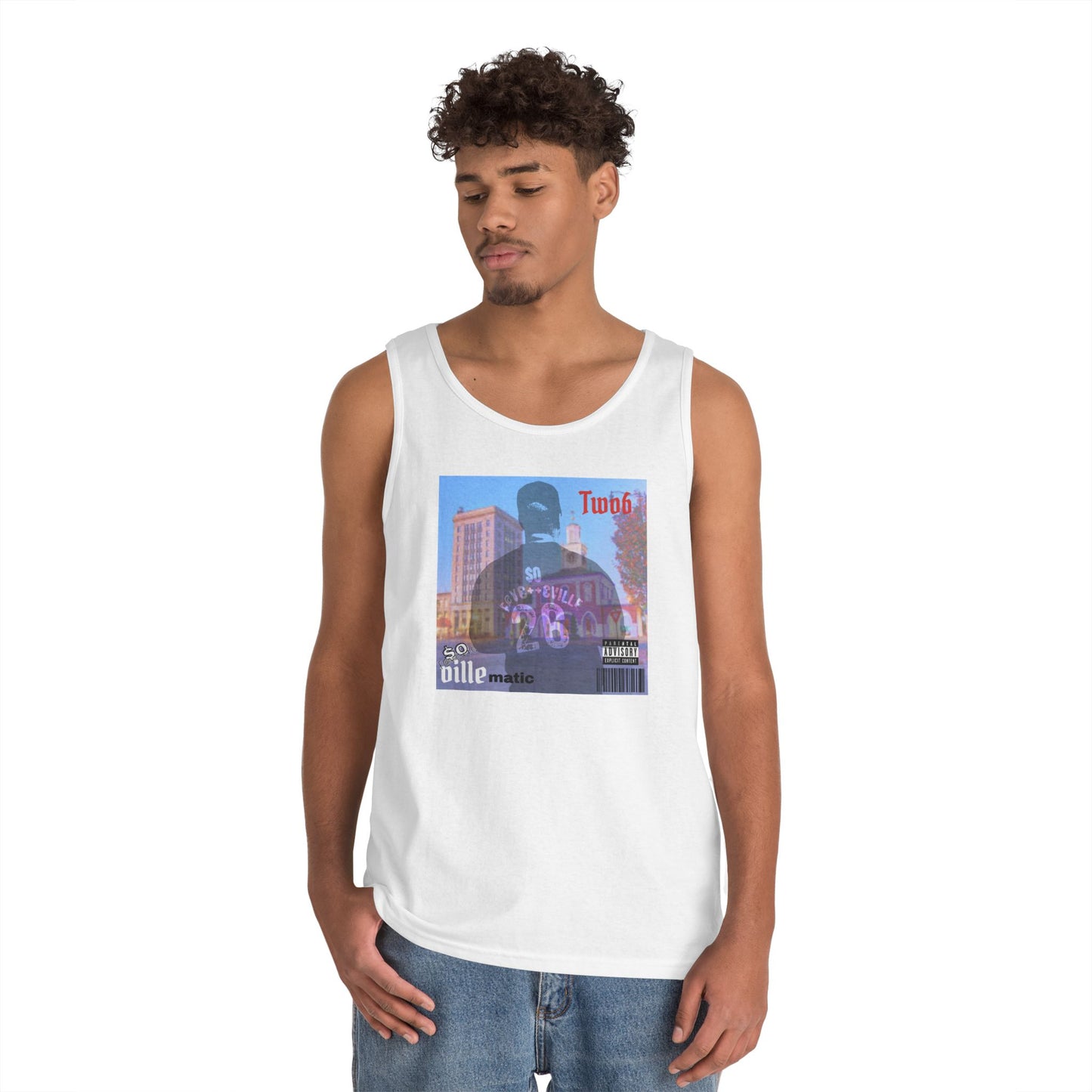 $o F@yetteVILLE Retro Urban Vibe Unisex Heavy Cotton Tank Top - Perfect for Summer Days and Music Festivals