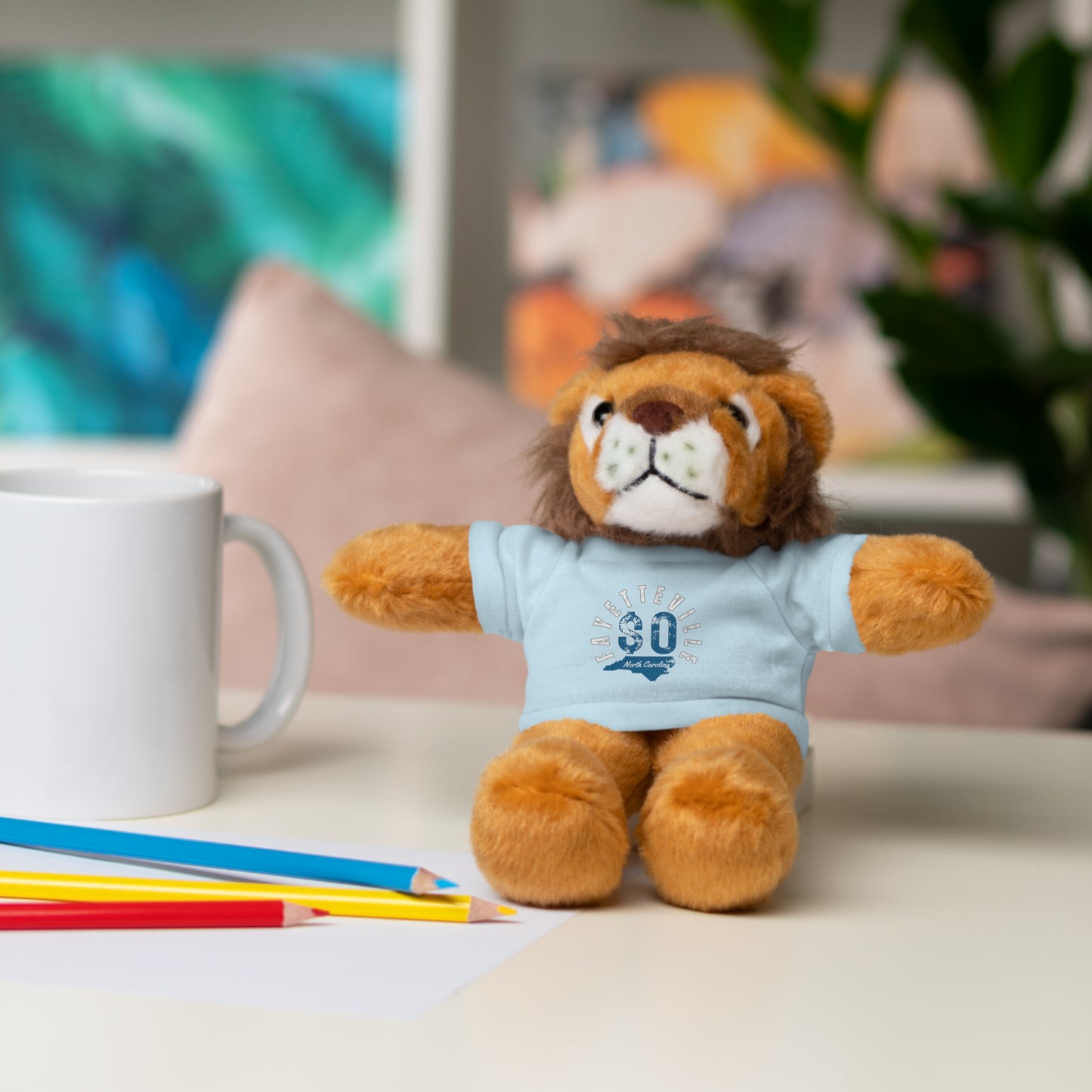 $o Fayetteville Personalized Stuffed Bear with T-Shirt – Perfect Gift for Kids and Celebrations