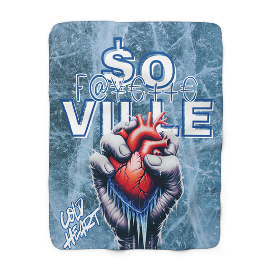 COLD HEART Chill Vibes Sherpa Fleece Blanket - $O F@Yette VILLE Design