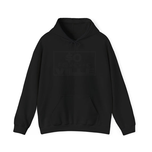 Black on Black $o F@yetteVILLE Unisex Heavy Blend™ Hooded Sweatshirt