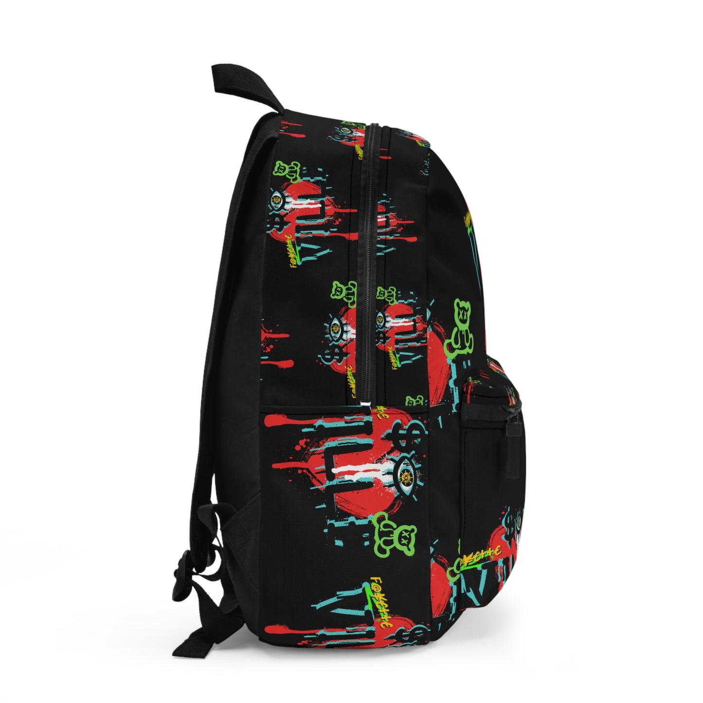Edgy Street Art Backpack - Bold Graffiti Design for Urban Adventurers