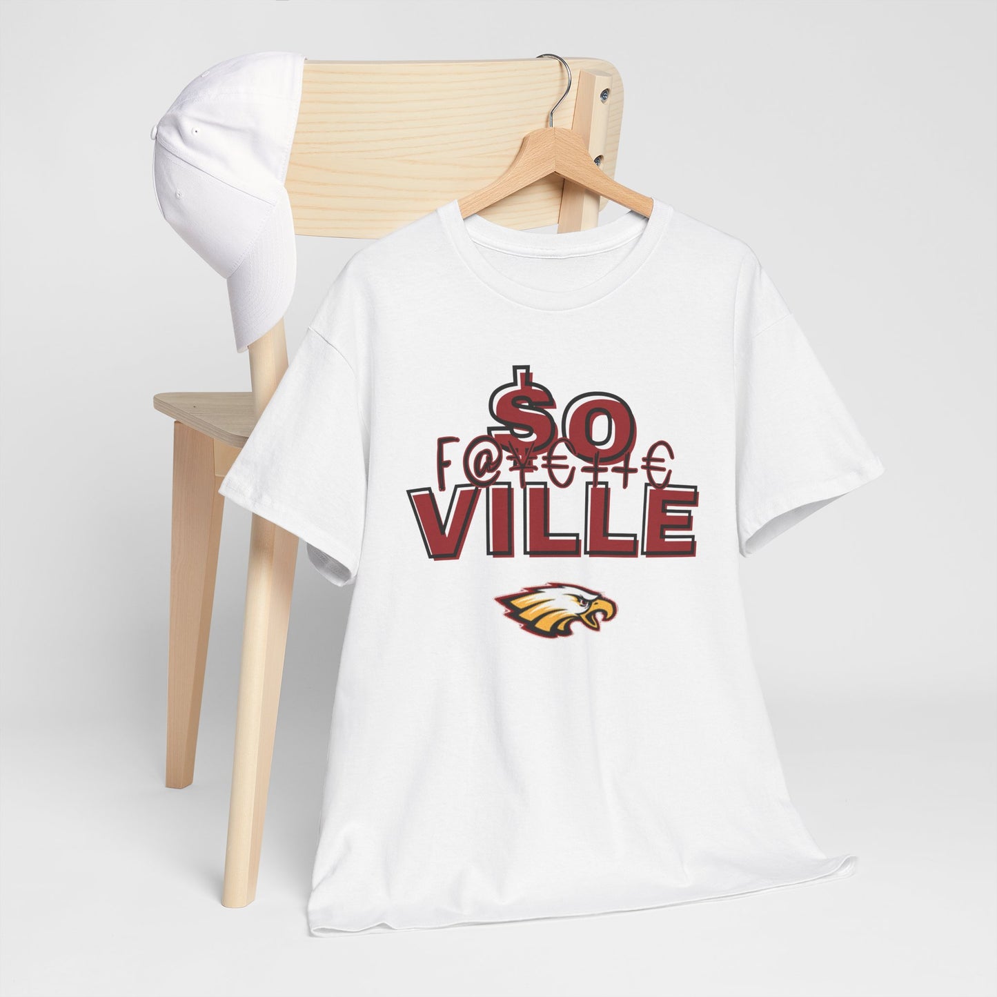 Rep Your School (Eagles) Unisex Heavy Cotton Tee with '$O VILLE' Design