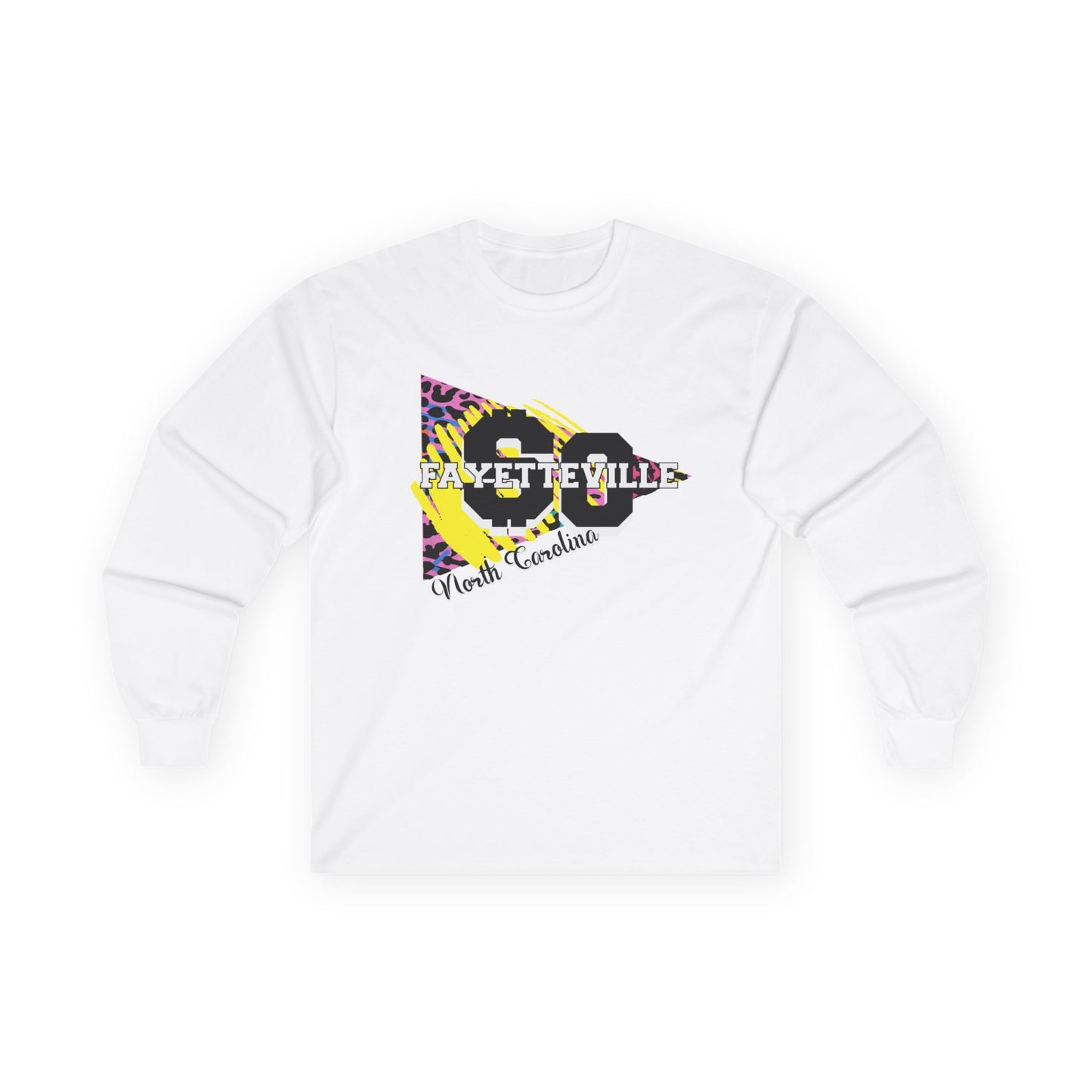 $o Fayetteville retro Graphic Long Sleeve Tee – Unisex Cotton Shirt for Everyday Style