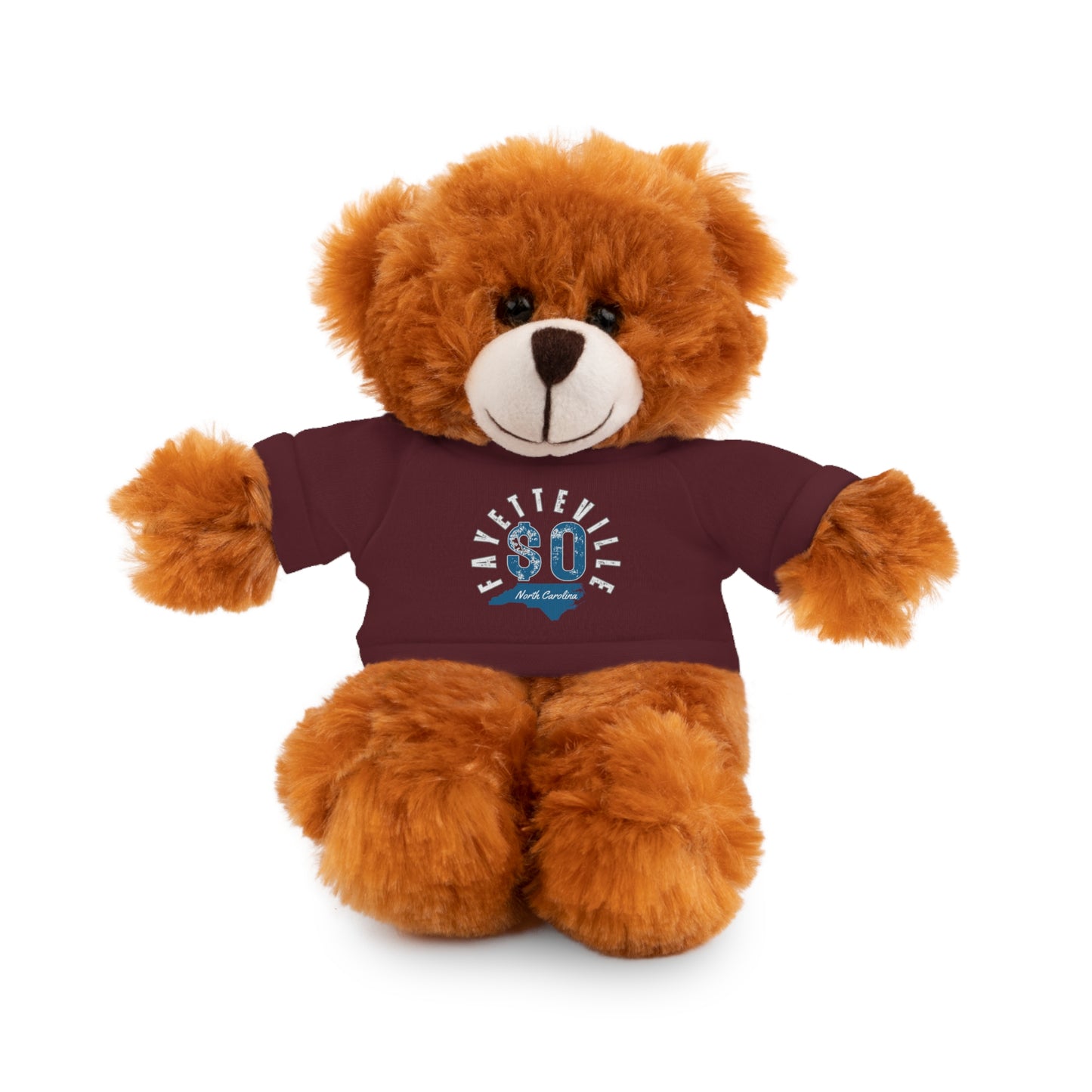 $o Fayetteville Personalized Stuffed Bear with T-Shirt – Perfect Gift for Kids and Celebrations