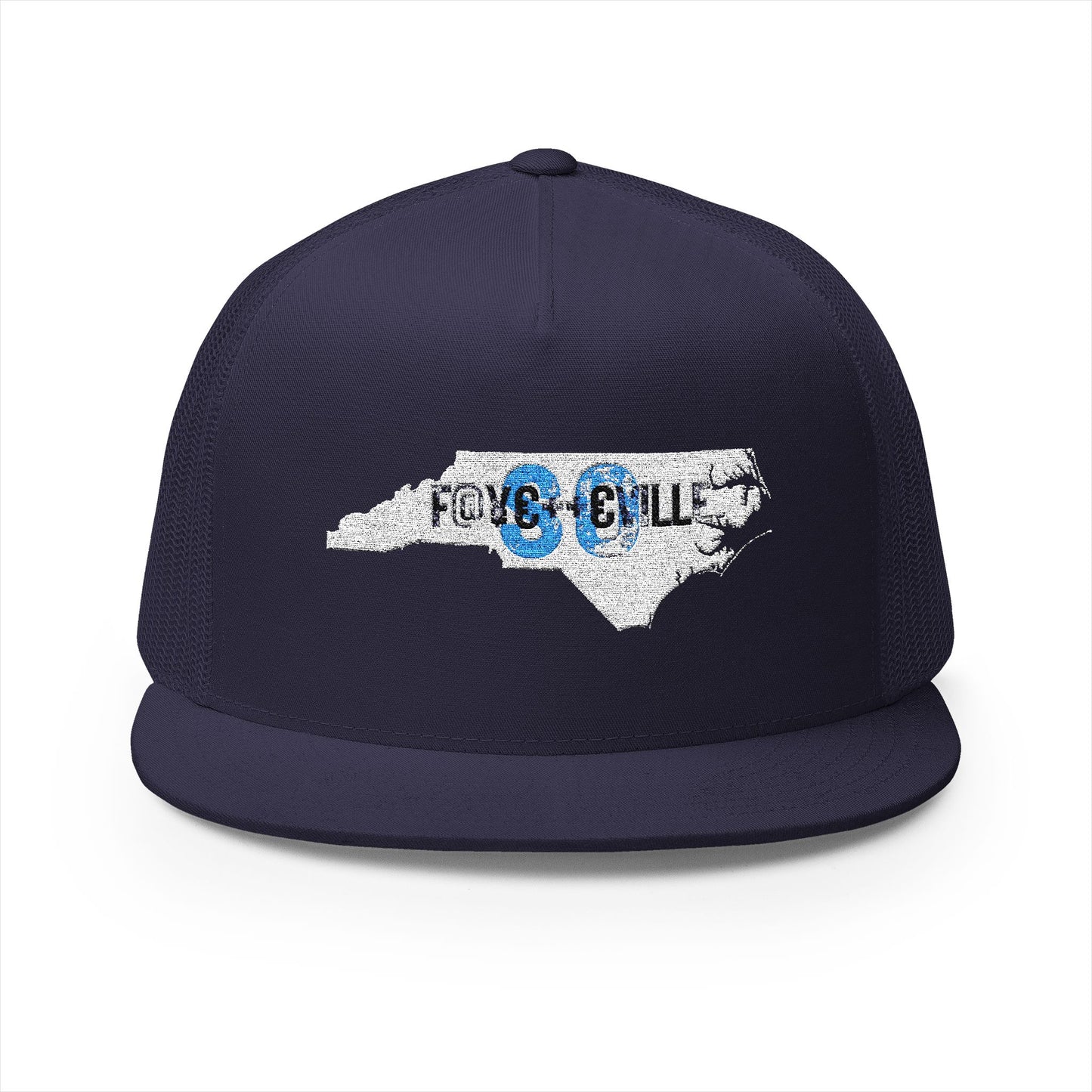 North Carolina Love 5 Panel Trucker Cap - Embroidered Mesh Snapback