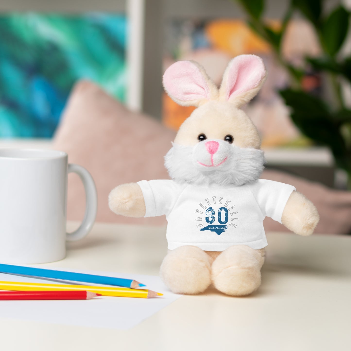$o Fayetteville Personalized Stuffed Bear with T-Shirt – Perfect Gift for Kids and Celebrations