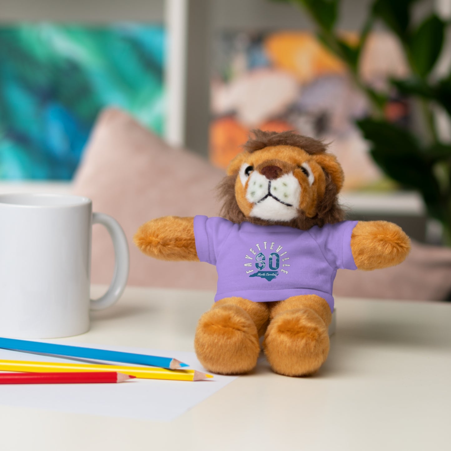 $o Fayetteville Personalized Stuffed Bear with T-Shirt – Perfect Gift for Kids and Celebrations
