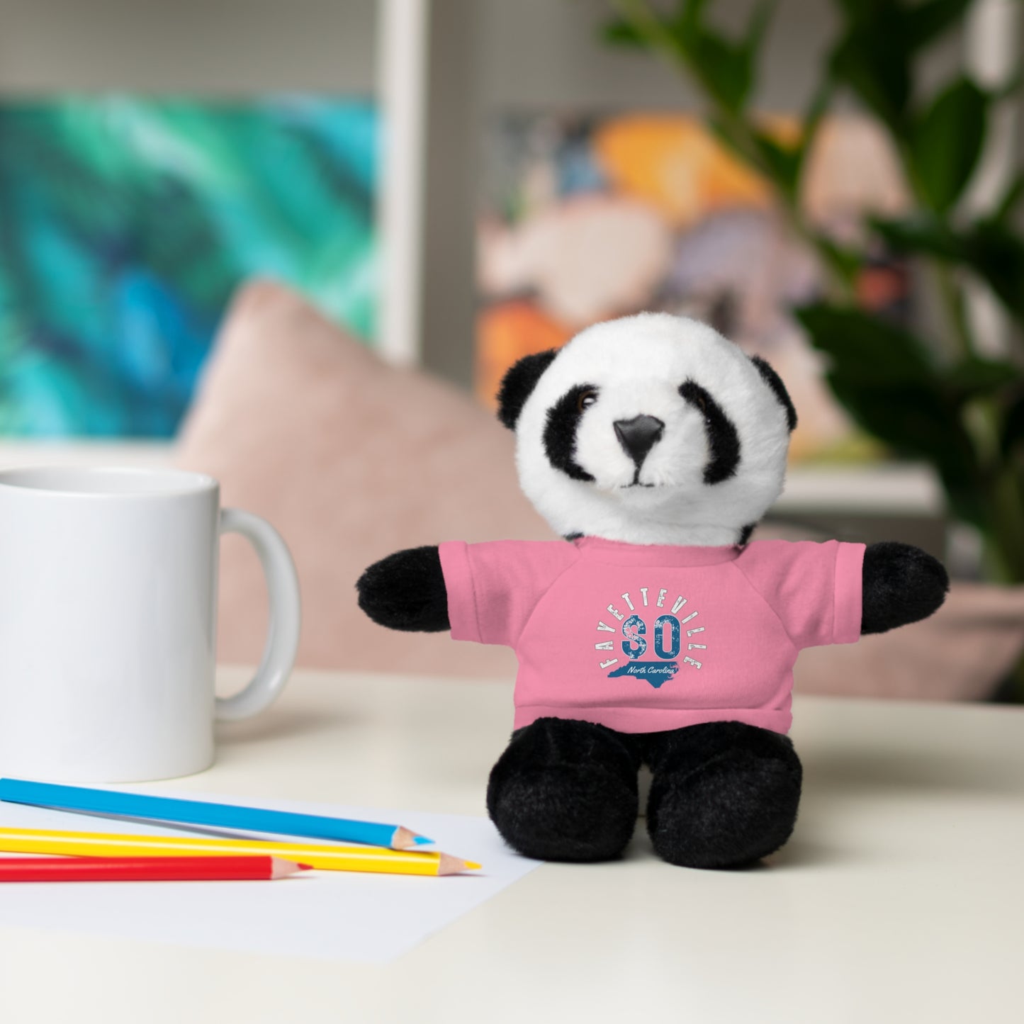 $o Fayetteville Personalized Stuffed Bear with T-Shirt – Perfect Gift for Kids and Celebrations