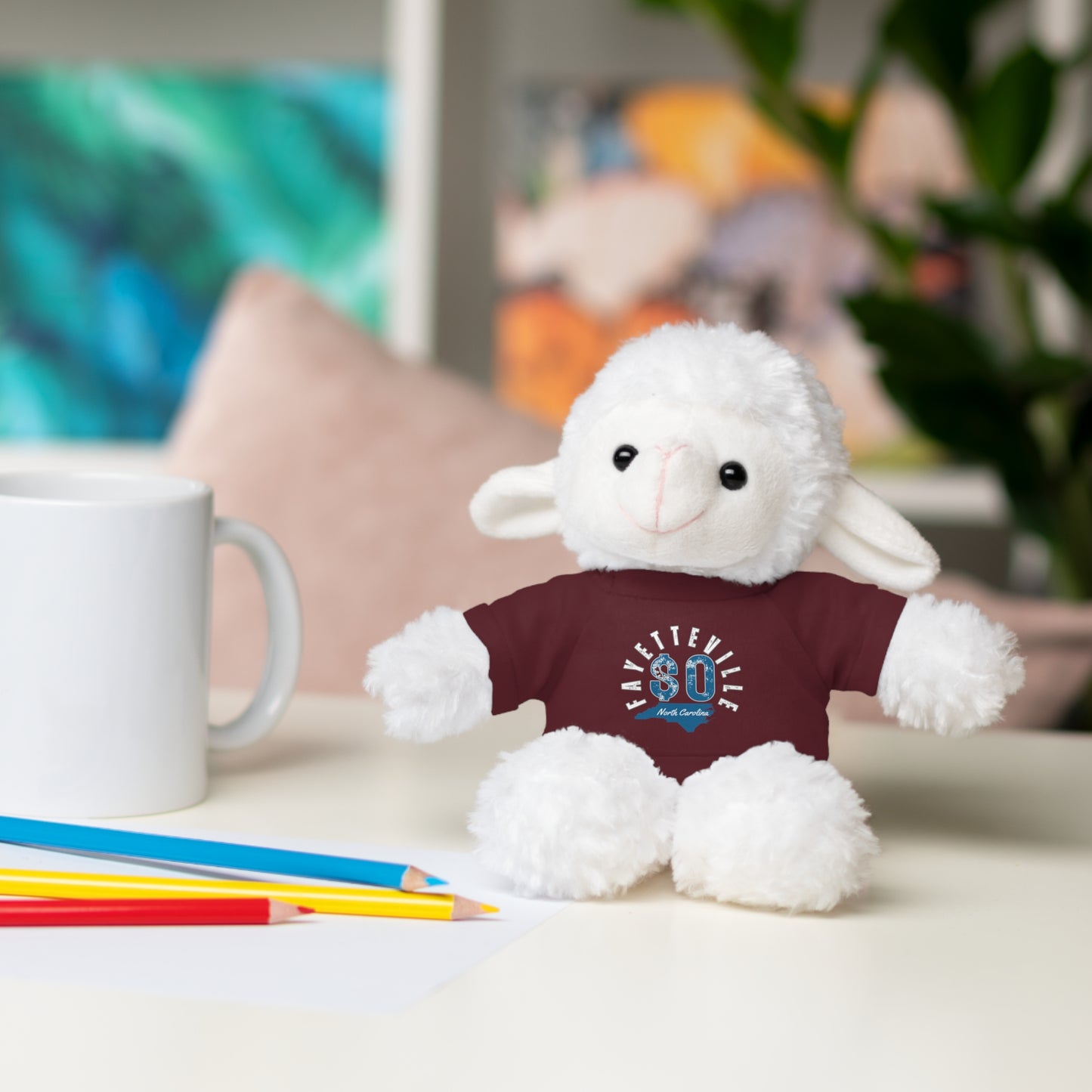 $o Fayetteville Personalized Stuffed Bear with T-Shirt – Perfect Gift for Kids and Celebrations