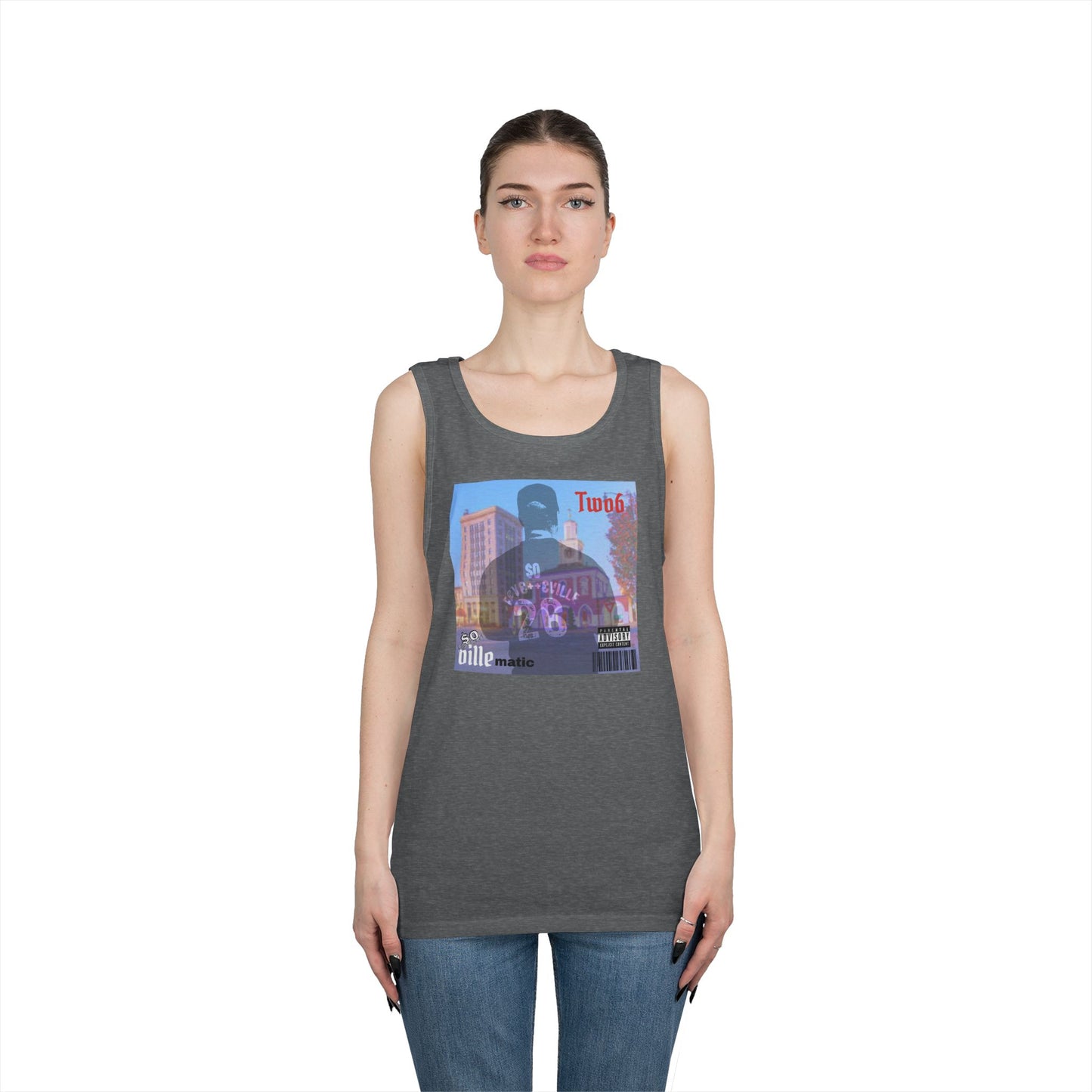 $o F@yetteVILLE Retro Urban Vibe Unisex Heavy Cotton Tank Top - Perfect for Summer Days and Music Festivals