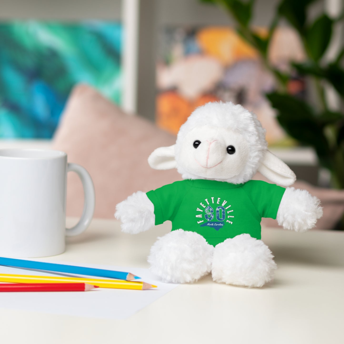 $o Fayetteville Personalized Stuffed Bear with T-Shirt – Perfect Gift for Kids and Celebrations