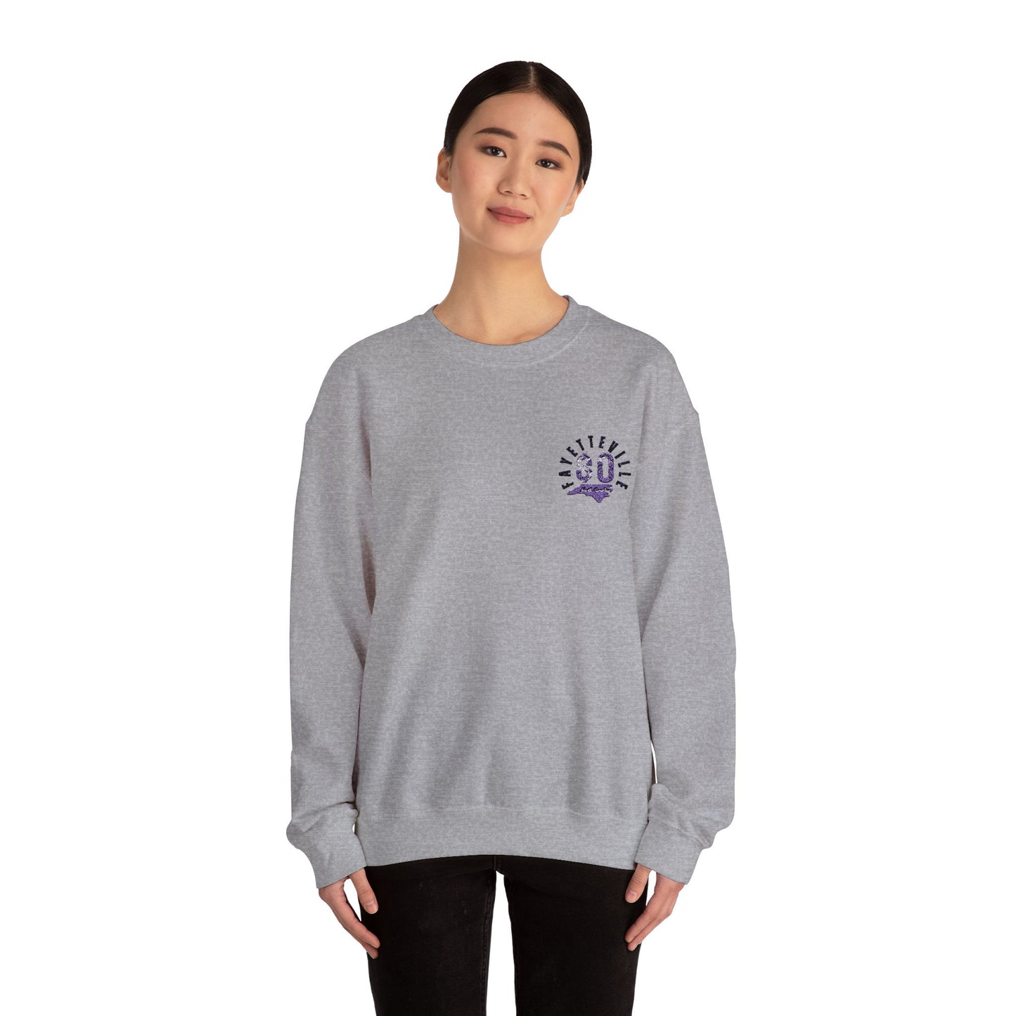 $o F@yetteVILLE Gratitude Crewneck Sweatshirt for Comfort and Style
