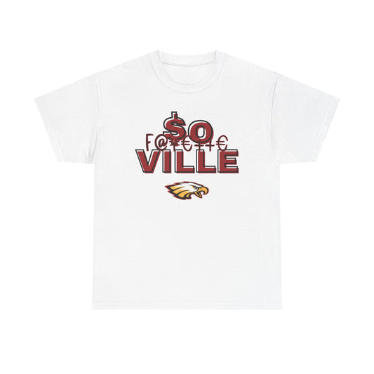Rep Your School (Eagles) Unisex Heavy Cotton Tee with '$O VILLE' Design